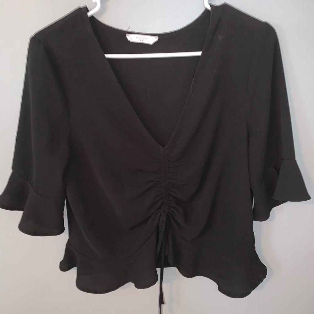 Nordstrom black tie up top